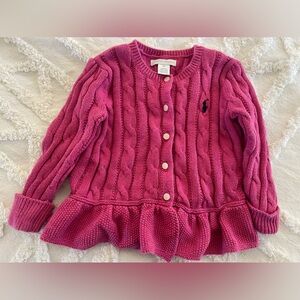 Baby’s Pink Cable Knit Sweater